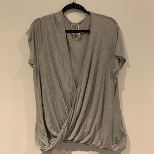 Free People gray wrap top🤍🖤